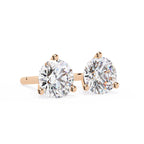 Round Diamond Stud Earrings
