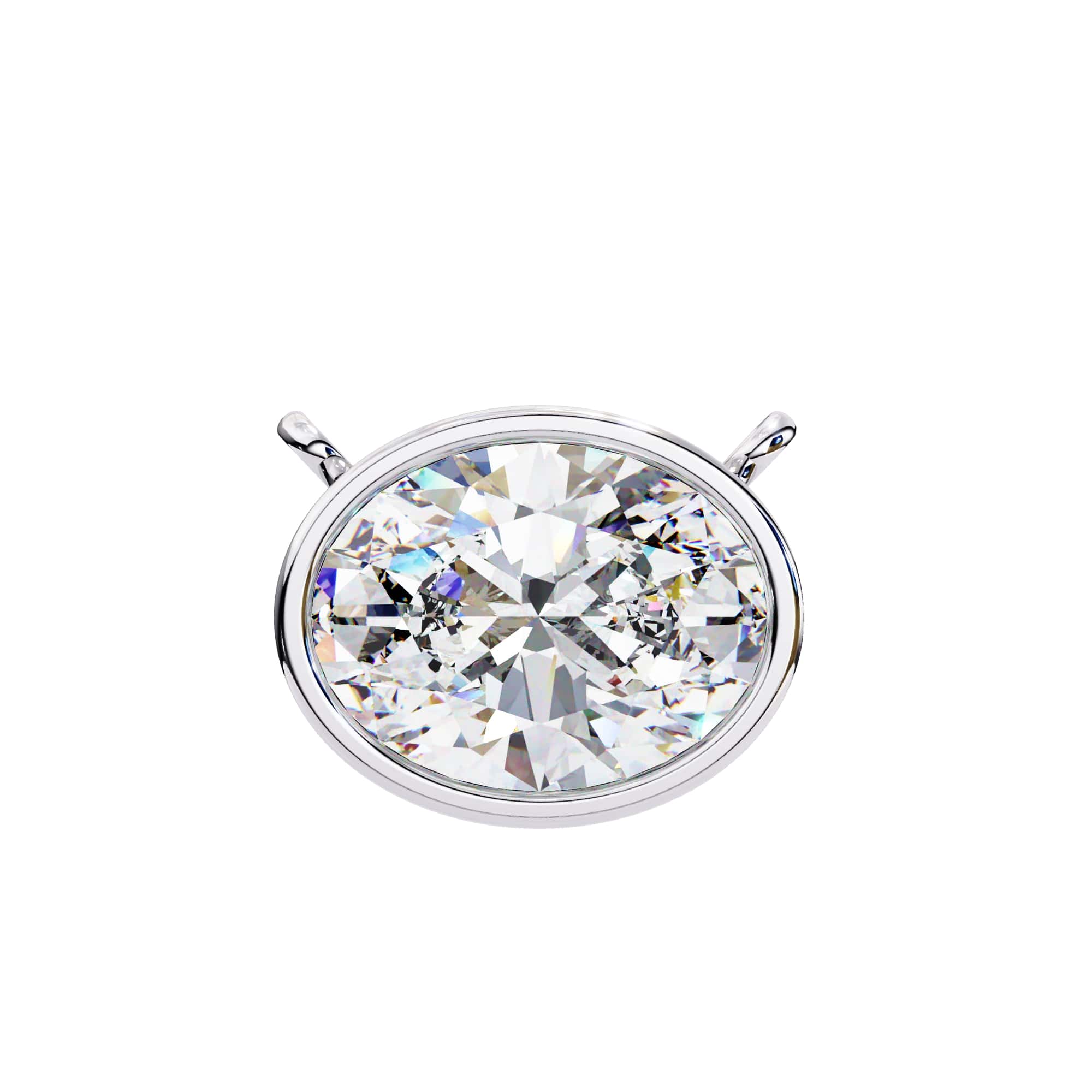 Chic Oval Bezel Pendant