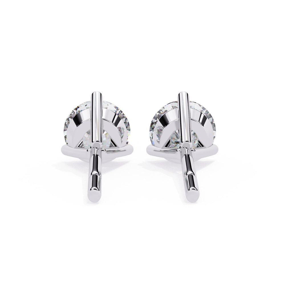 Round Diamond Stud Earrings