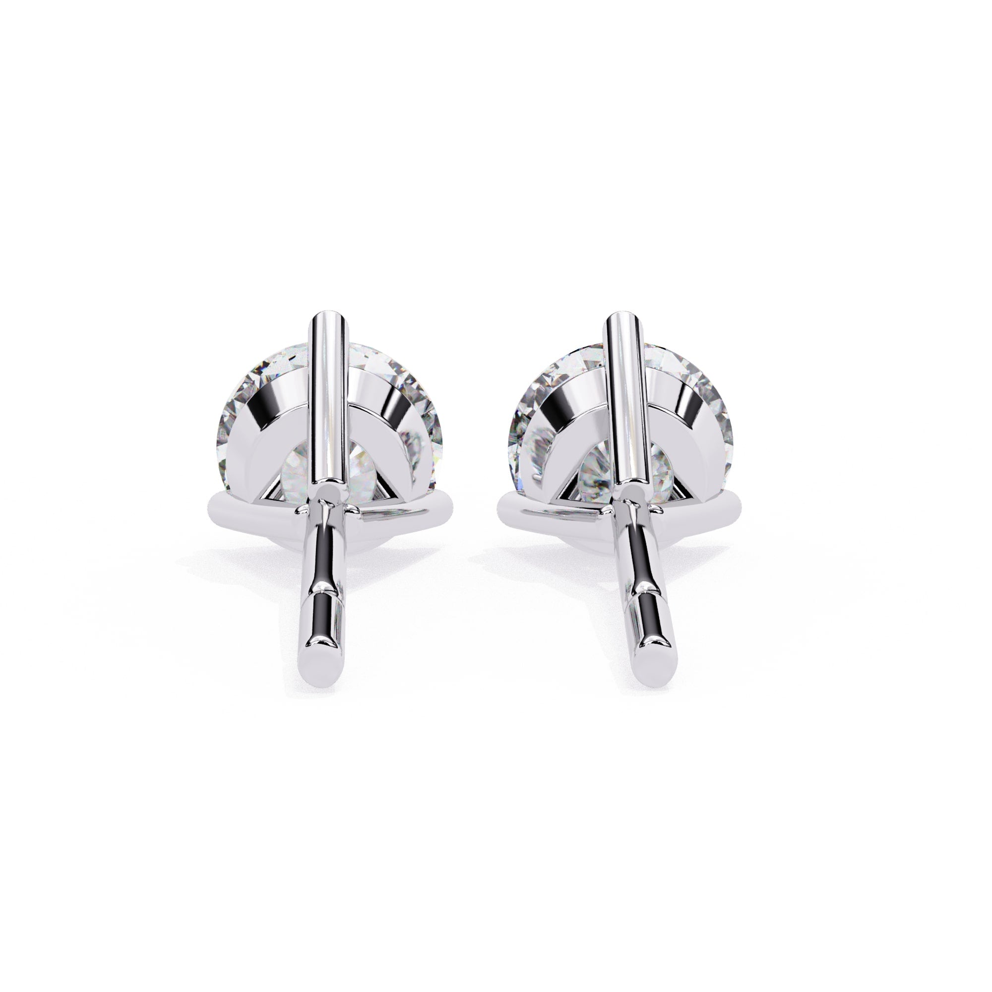 Round Diamond Stud Earrings