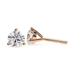 Round Diamond Stud Earrings