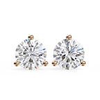 Lab Grown Round Diamond Stud Earrings