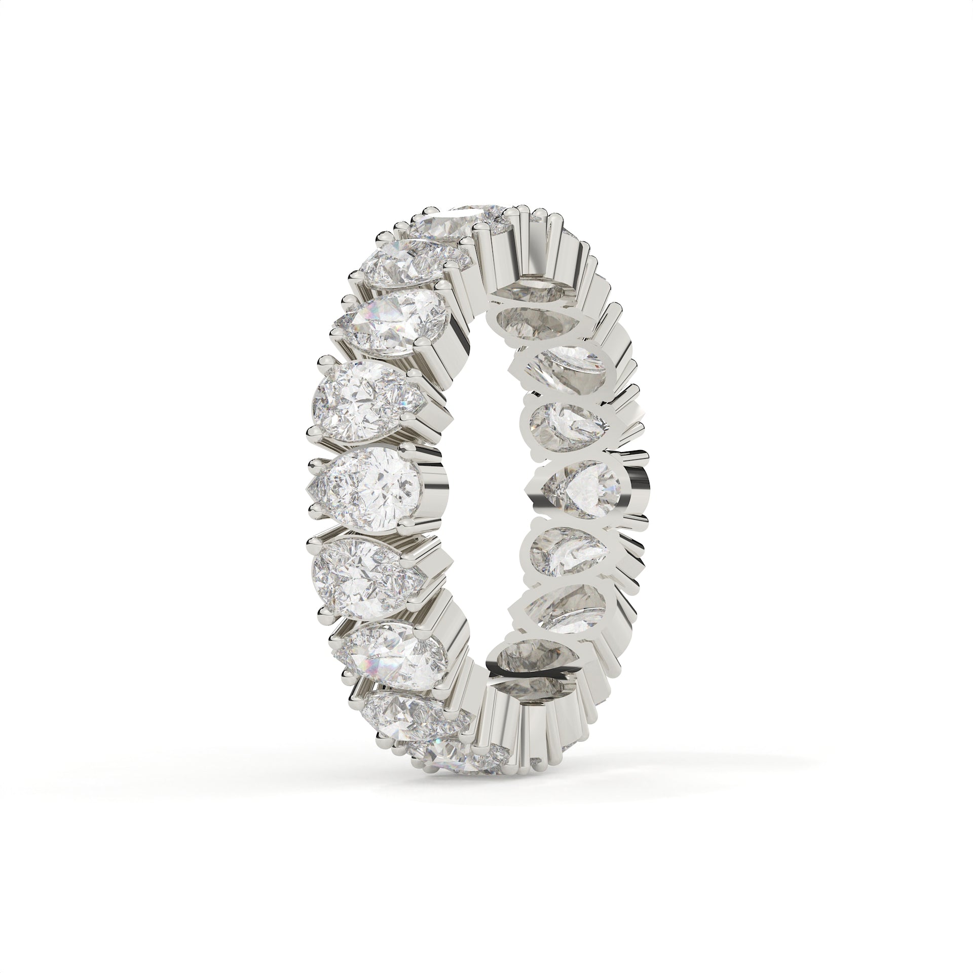 Diamond ring with a white background