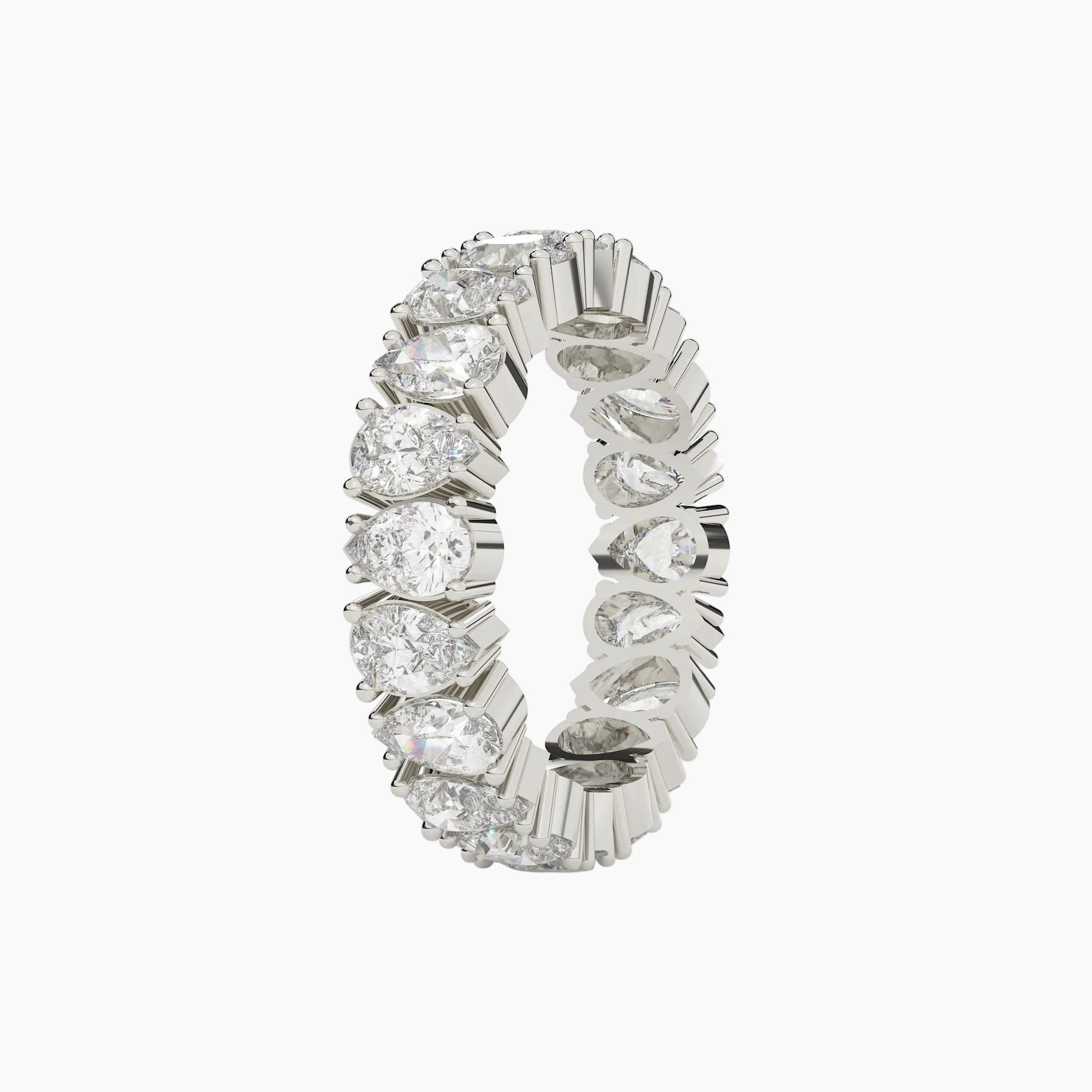 Diamond ring with a white background