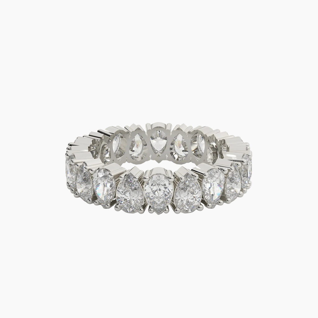 Diamond eternity ring on a white background