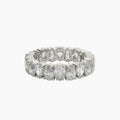 Diamond eternity ring on a white background