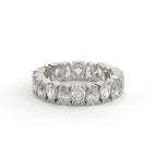 Diamond eternity ring on a white background