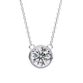 1.78 Carat Lab Grown Round Cut Bezel Set Diamond Pendant