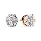 Fancy Round Lab Grown Diamond Stud Earrings
