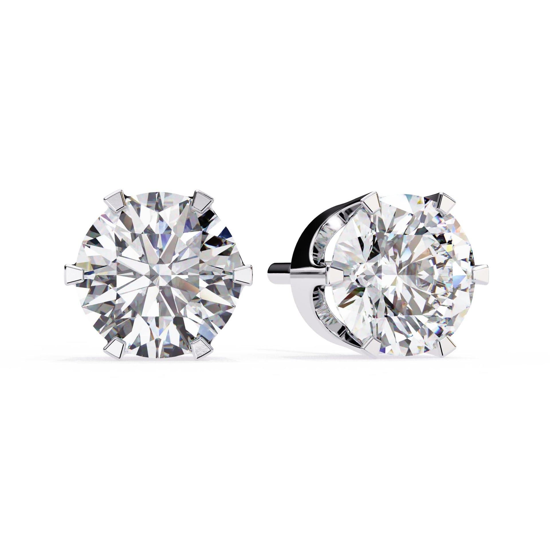 Round Lab Grown Diamond Stud Earrings