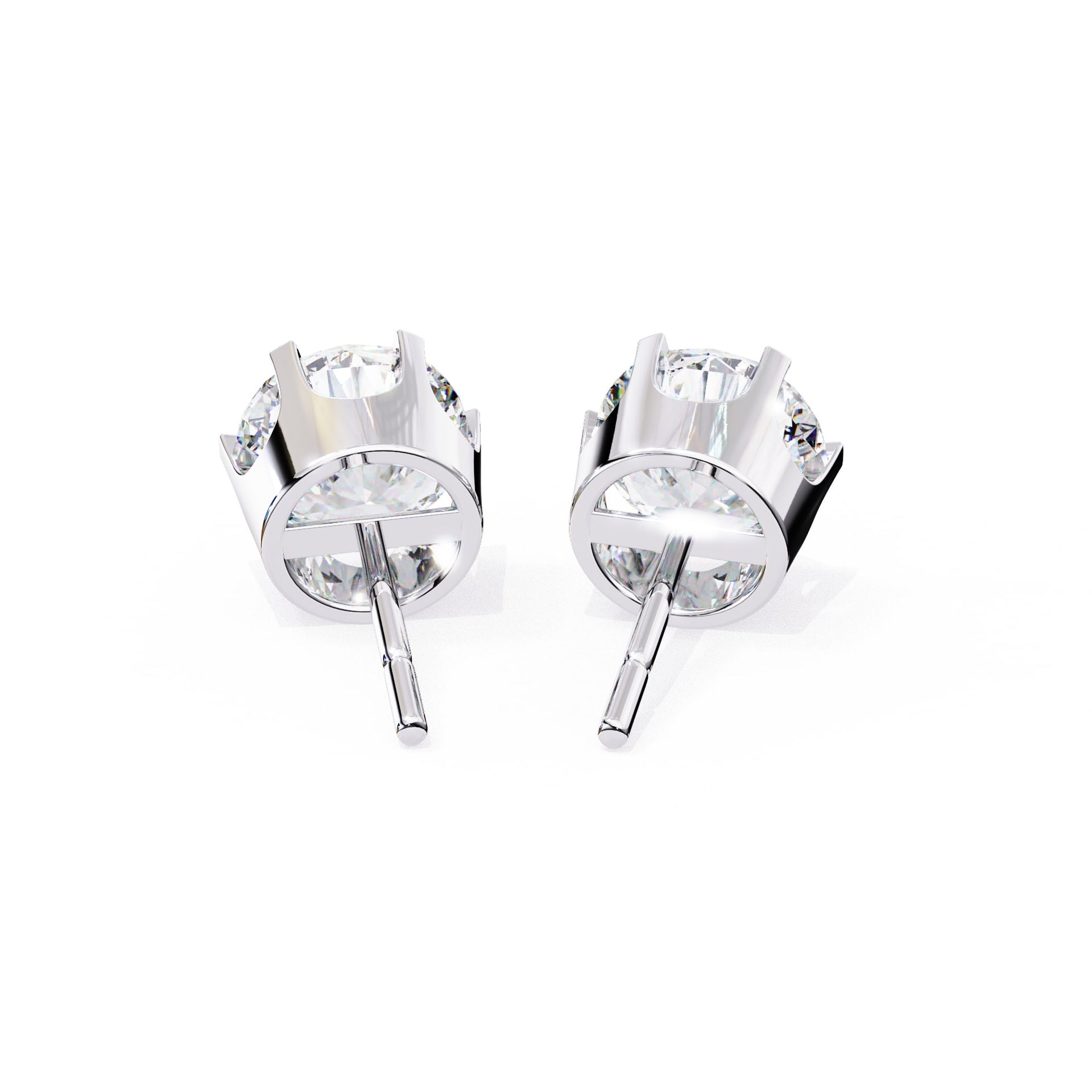 Round Lab Grown Diamond Stud Earrings