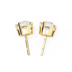 Fancy Round Lab Grown Diamond Stud Earrings