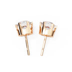 Fancy Round Lab Grown Diamond Stud Earrings