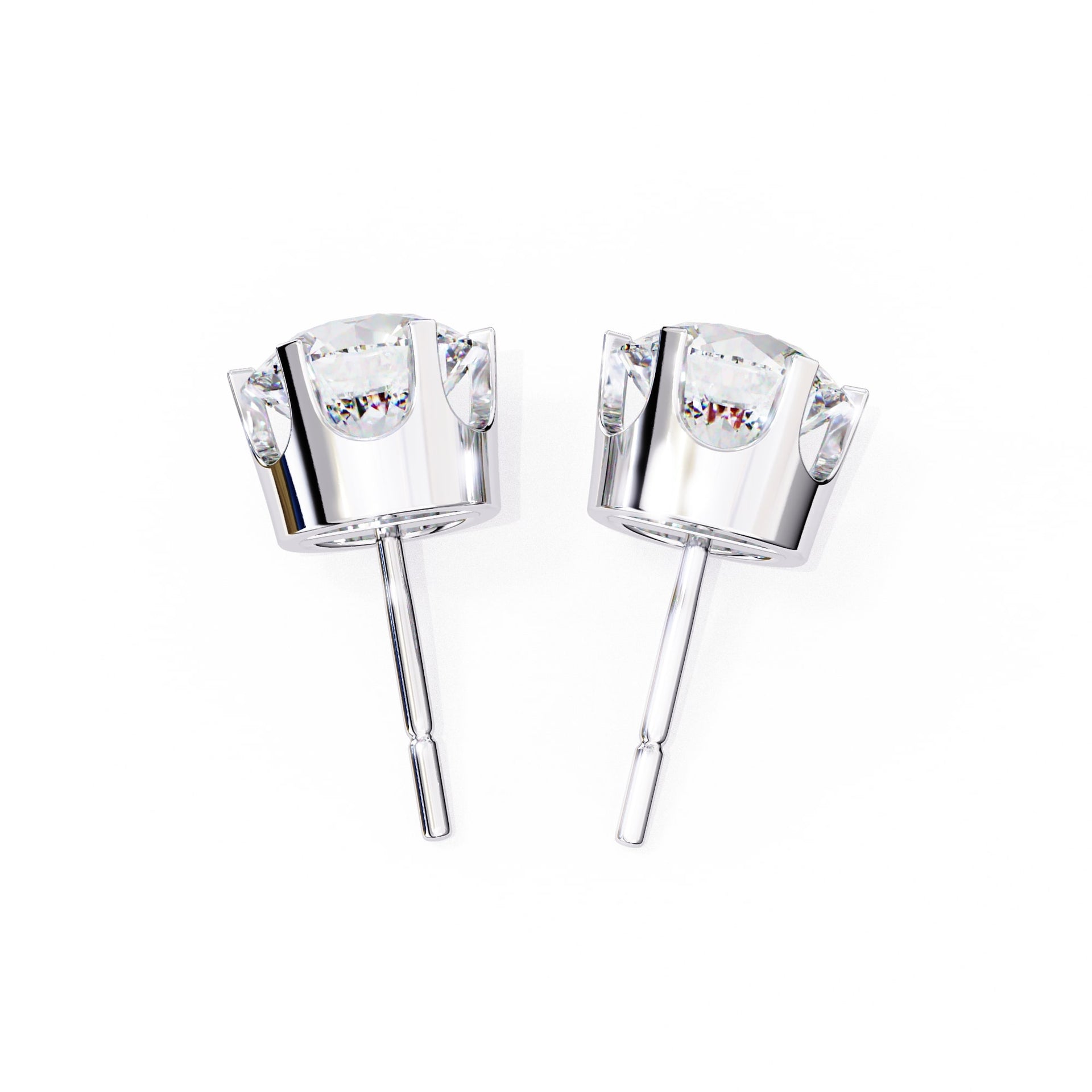 Round Lab Grown Diamond Stud Earrings