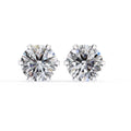 2.57 Carat Round Lab Grown Diamond Stud Earrings