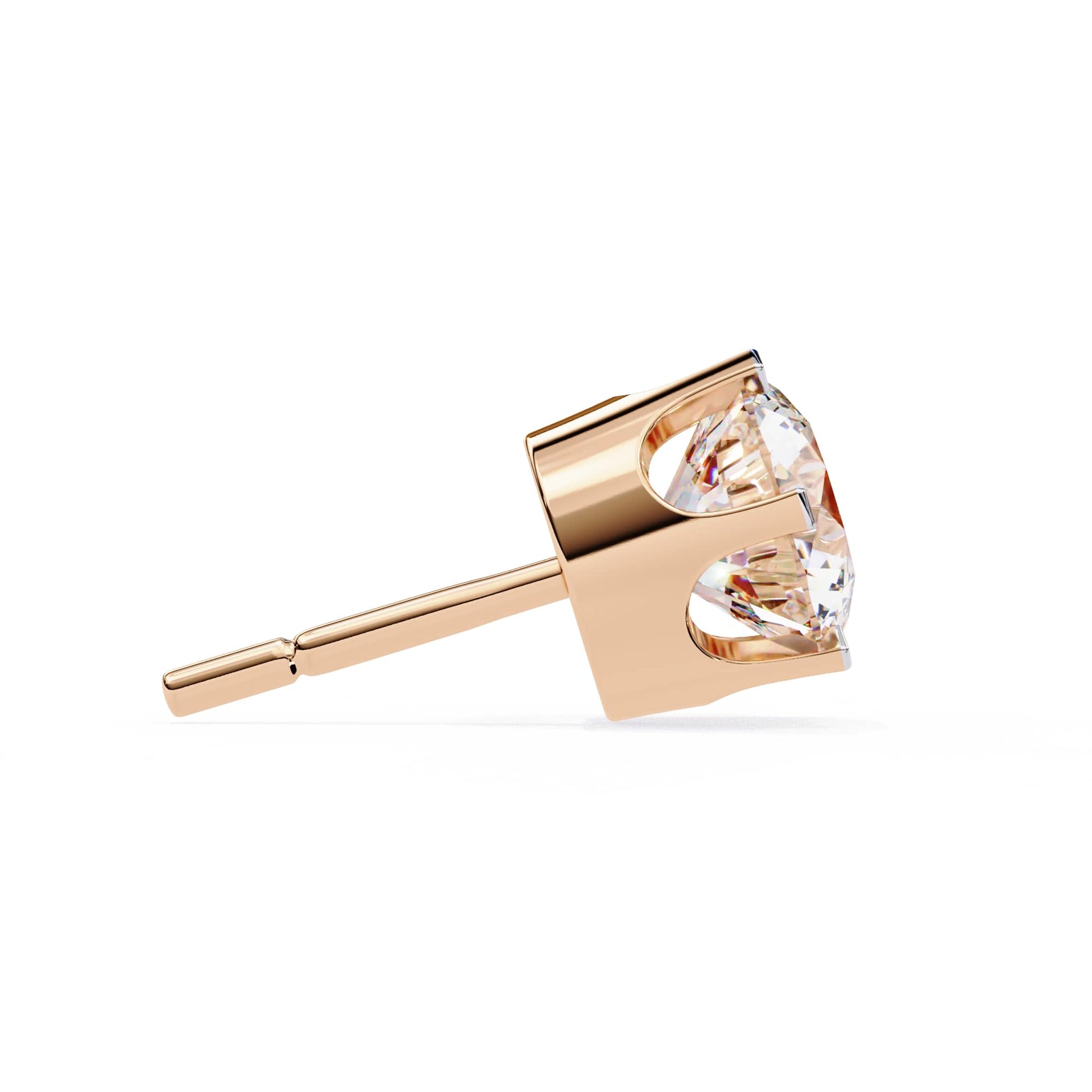 Round Lab Grown Diamond Stud Earrings