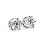Fancy Round Lab Grown Diamond Stud Earrings