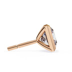 Bezel Set Princess Diamond Stud Earrings