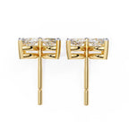 Marquise Cut Diamond Floral Stud Earrings