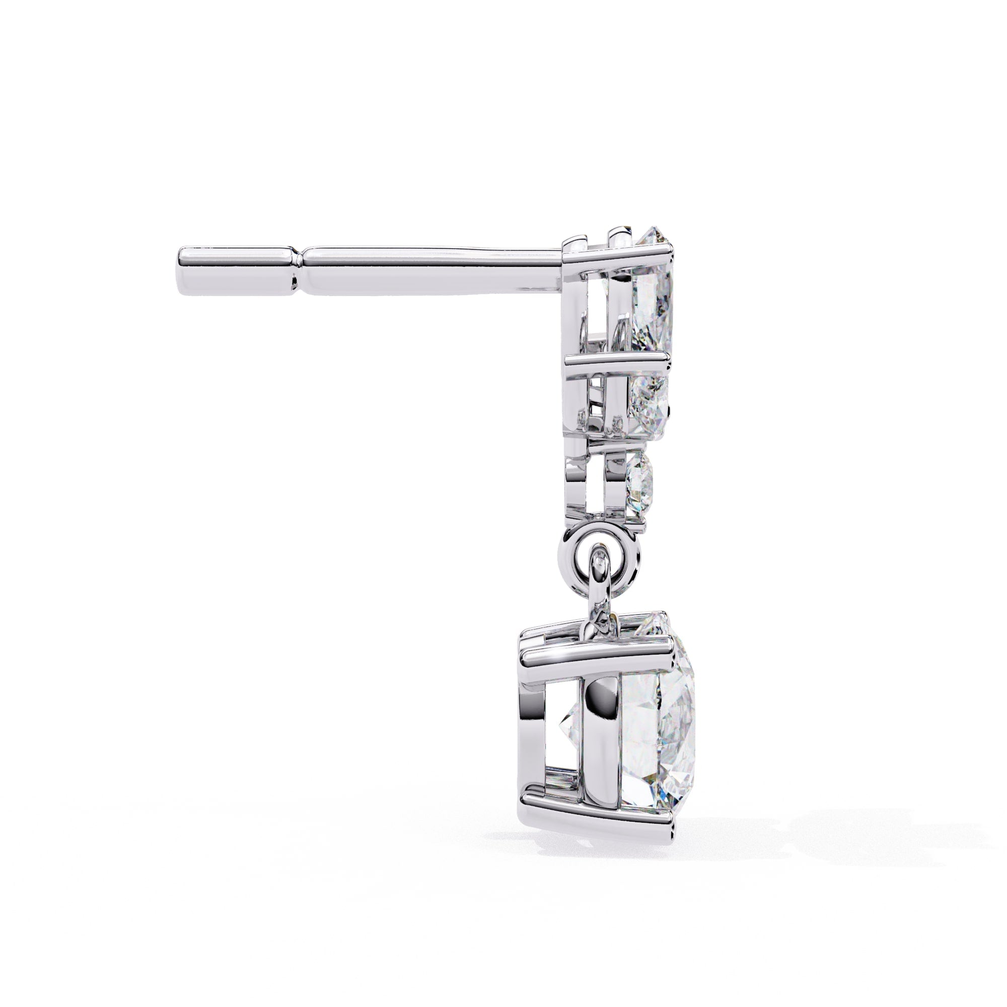 Multi Shape Lab Diamond Dangler Earrings