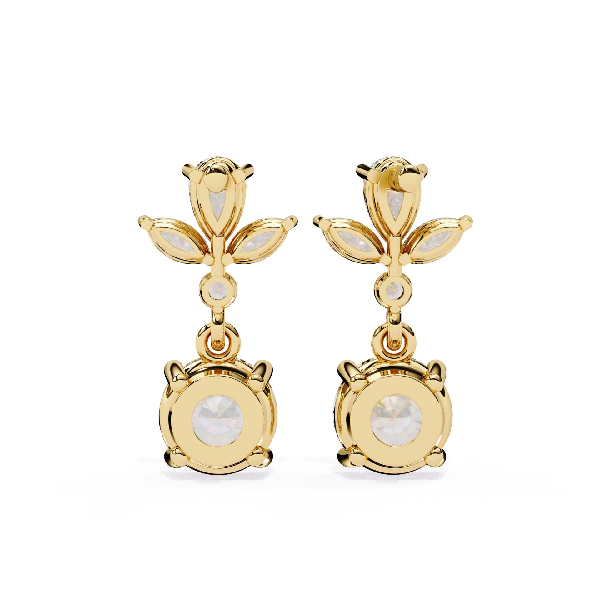 Multi Shape Lab Diamond Dangler Earrings