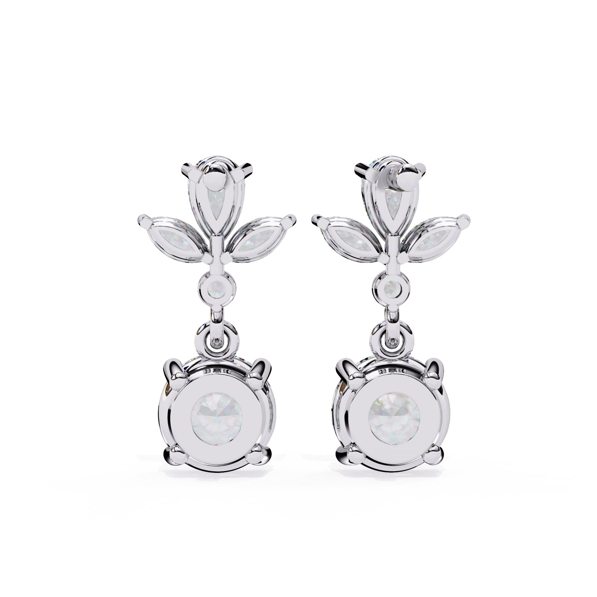 Multi Shape Lab Diamond Dangler Earrings