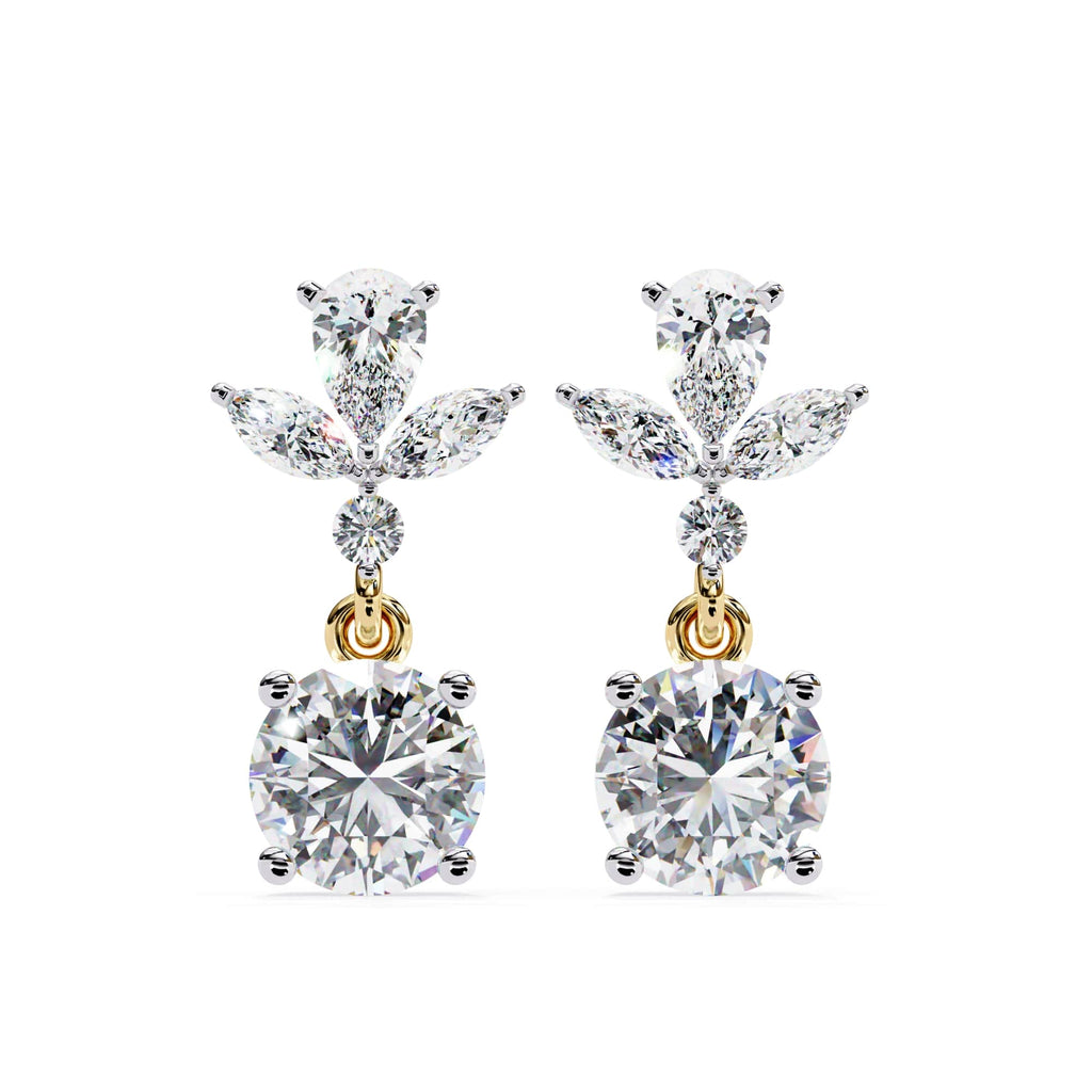 Multi Shape Lab Diamond Dangler Earrings