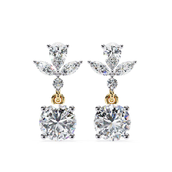 Multi Shape Lab Diamond Dangler Earrings
