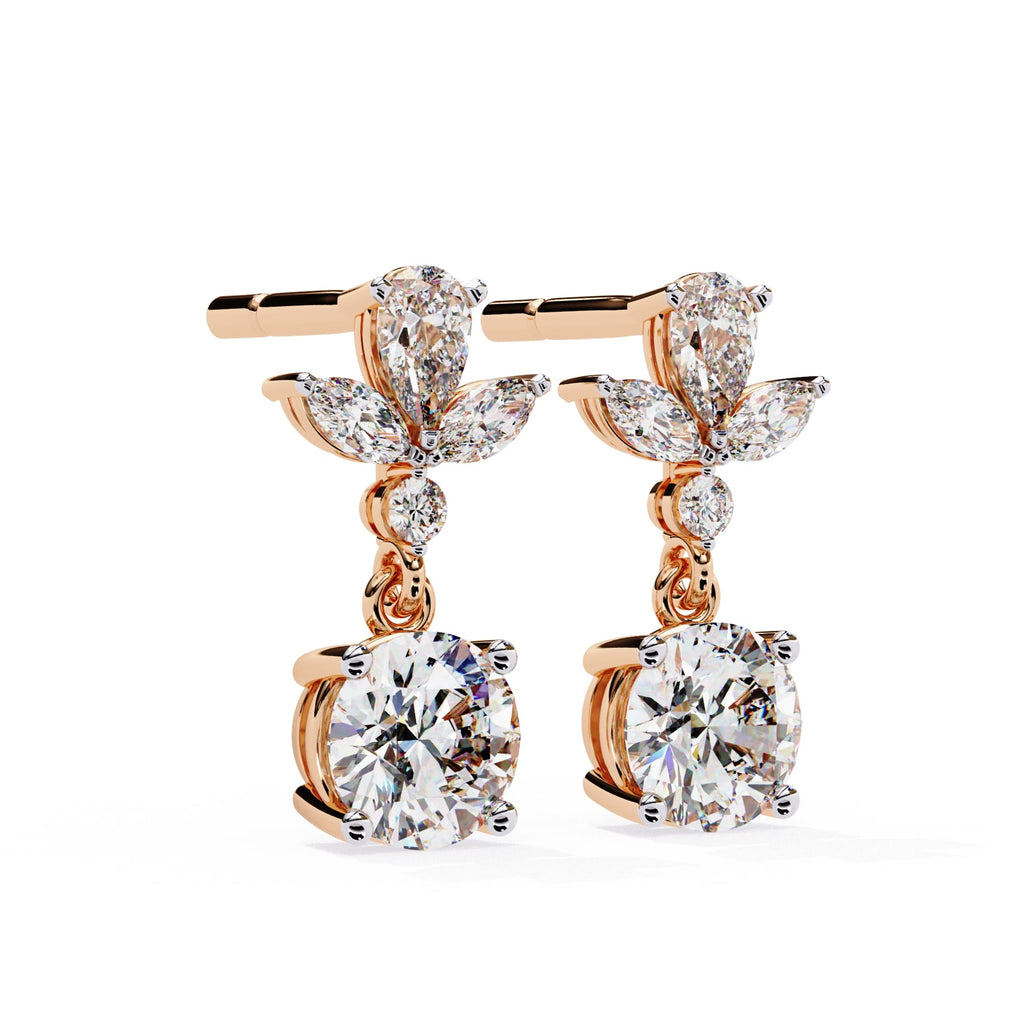 Multi Shape Lab Diamond Dangler Earrings