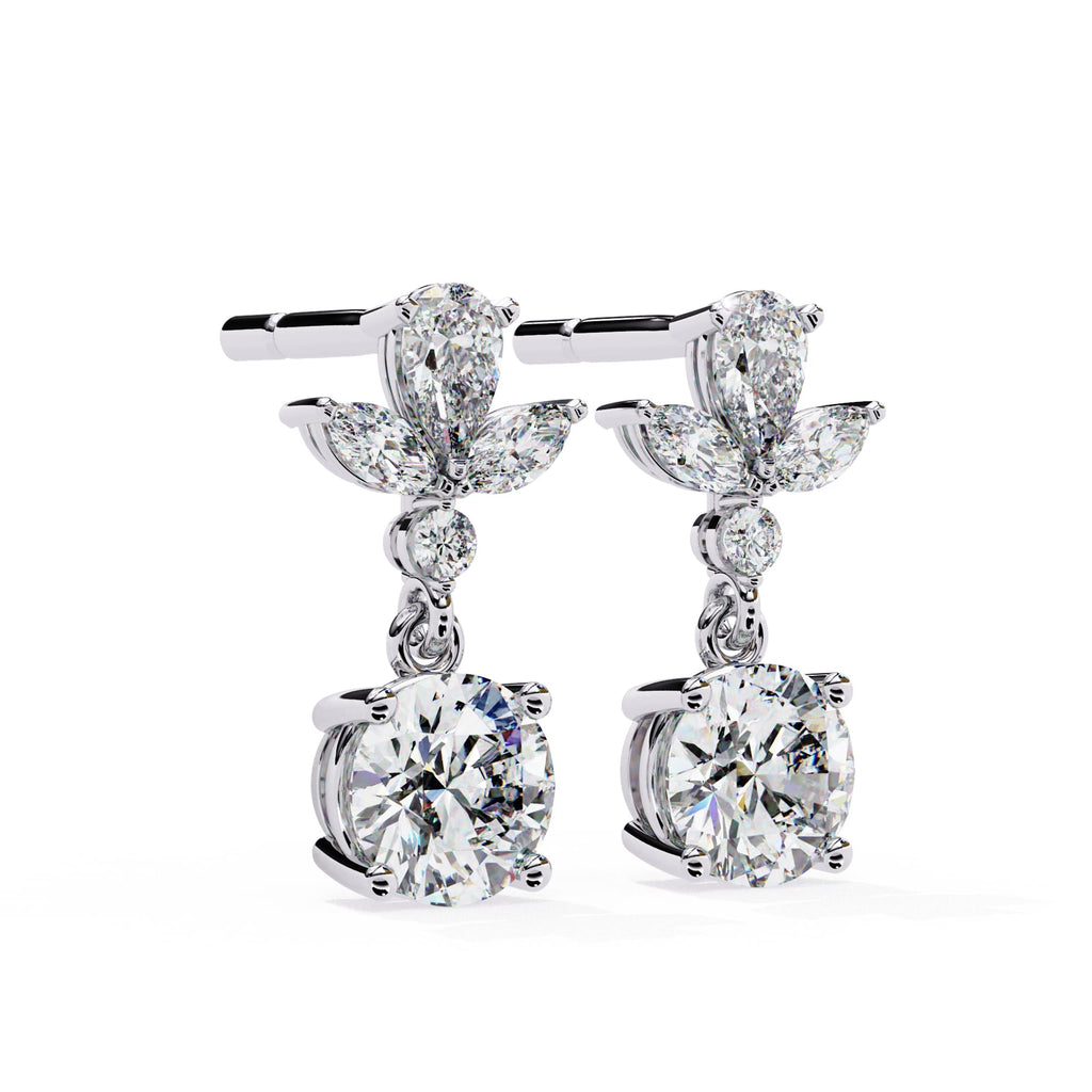 Multi Shape Lab Diamond Dangler Earrings