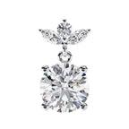 Lab Diamond Round Cut Drop Earrings