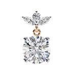 Lab Diamond Round Cut Drop Earrings