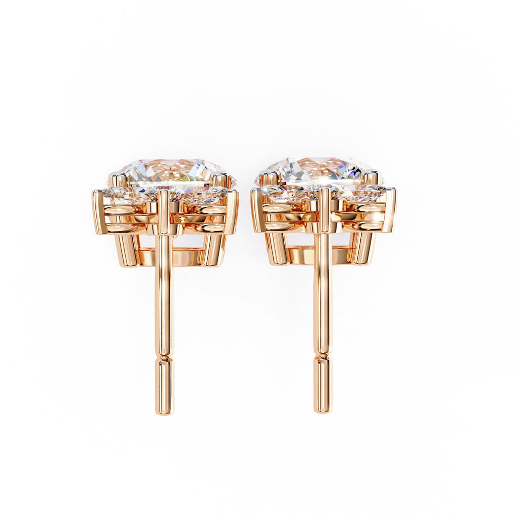 Lab Diamond Round Cut Drop Earrings