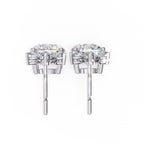 Lab Diamond Round Cut Drop Earrings