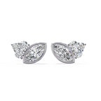 Classic Marquise Diamond Bezel Set Stud Earrings