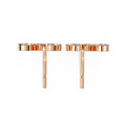 Modern Marquise And Round Diamond Stud Earrings