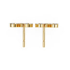 Modern Marquise And Round Diamond Stud Earrings