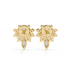 Unique Round And Marquise Cut Diamond Earrings