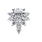 Unique Round And Marquise Cut Diamond Earrings