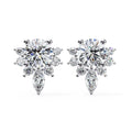 0.68 Carat Round And Marquise Cut Lab Diamond Earrings