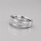 1 Carat Channel Set Princess Cut Lab Diamond Gents Gold Ring