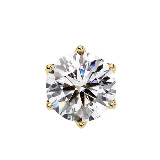 Round Diamond earrings with side rounds