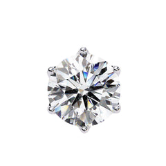 Round Diamond earrings with side rounds