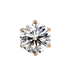 Round Diamond earrings with side rounds