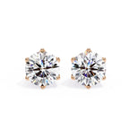 Round Diamond earrings with side rounds