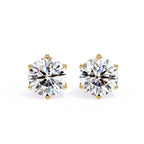 Round Diamond earrings with side rounds