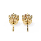 Round Diamond earrings with side rounds