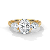 3 Carat Lab Grown Diamond Three Stone Engagement Ring