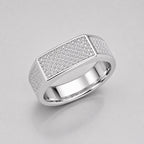 0.83 ct Classic Round Cut Lab Grown Diamond Mens Signet Ring
