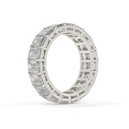 Emerald Diamond Eternity Ring With Prong Setting